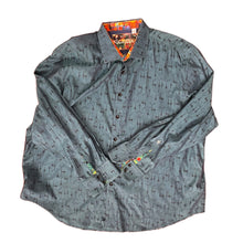 Load image into Gallery viewer, Robert Graham Teal DOE A DEER Christmas Button up Dress Shirt 4XL
