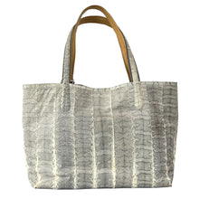 Load image into Gallery viewer, Nancy Gonzalez Erica Soft Python Tote bag with feathers
