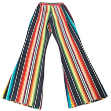 Load image into Gallery viewer, Silverado Striped Bell Bottom Pants Size Small/Medium. 100% Cotton. Elastic waistband. Made in the USA.
