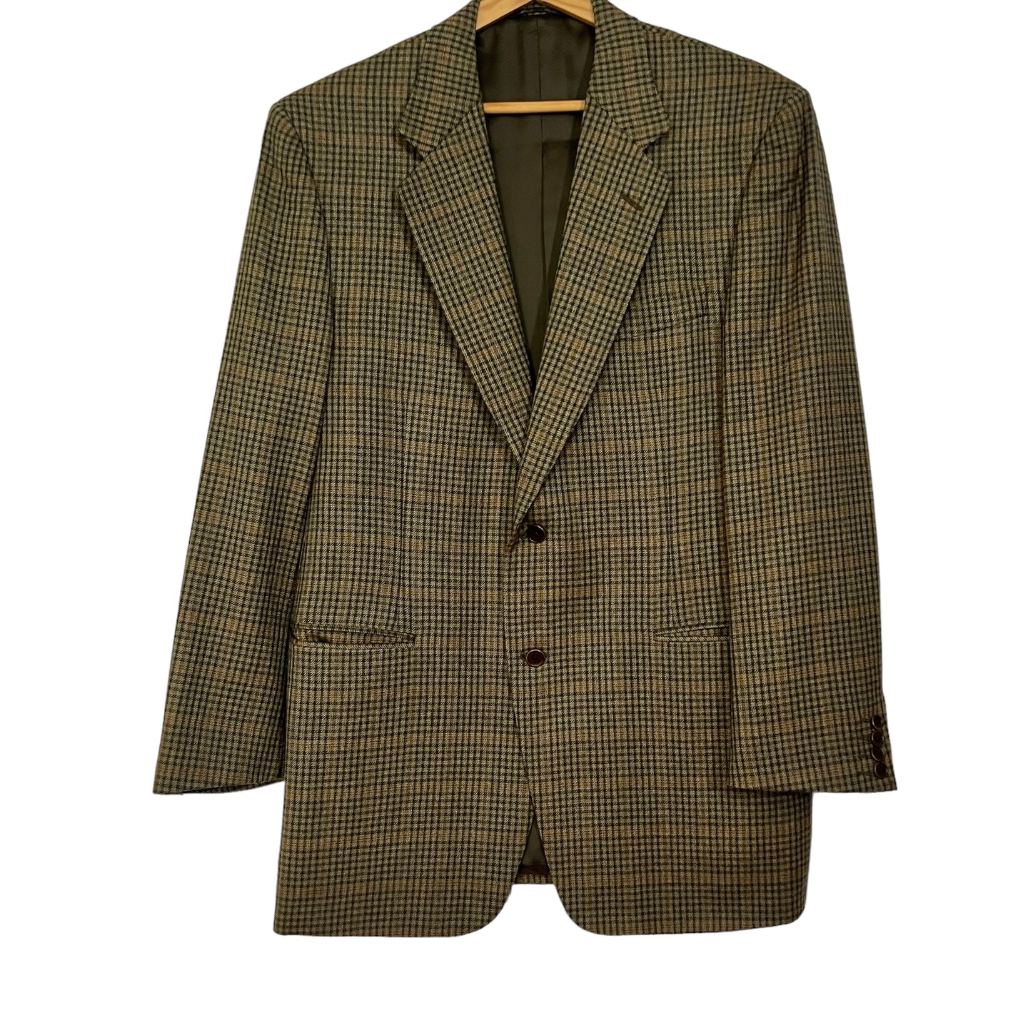 Canali Pure Wool Puppytooth Sport Coat 42R Made in Italy