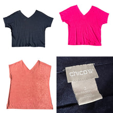 Load image into Gallery viewer, Chico&#39;s Linen V Neck Shirts Size 1 and 2
