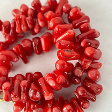Load image into Gallery viewer, 925 Red Branch Coral Bead Necklace 15&quot;
