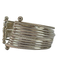 Load image into Gallery viewer, Vintage Sterling Silver Bangles Bracelet. 48 grams.  
