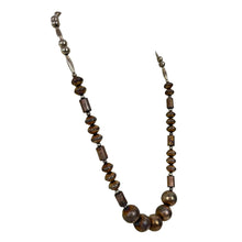Load image into Gallery viewer, Native American oxidized pearls bead necklace 
