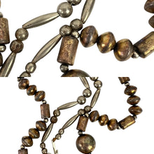 Load image into Gallery viewer, Vintage Native American Oxidized Bead Necklace 24&quot;
