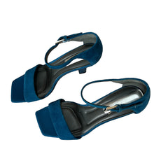 Load image into Gallery viewer, Franco Sarto Teal Blue Ankle Strap Sandal Size 7
