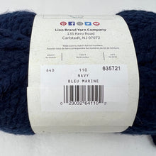 Load image into Gallery viewer, Lion 640-110 Wool-Ease Thick &amp; Quick Yarn  Navy
