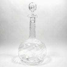 Load image into Gallery viewer, Vintage Glass Decanter with Ruffle Edge Hand Blown Glass.
