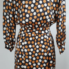 Load image into Gallery viewer, Vintage Nieman Marcus Polka Dot Women&#39;s Dress Pockets 100% Silk Size 10
