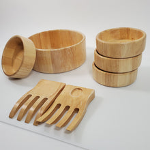 Load image into Gallery viewer, Rubberwood 7 Piece Salad Serving Bowl Set
