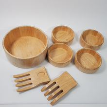 Load image into Gallery viewer, Rubberwood 7 Piece Salad Serving Bowl Set
