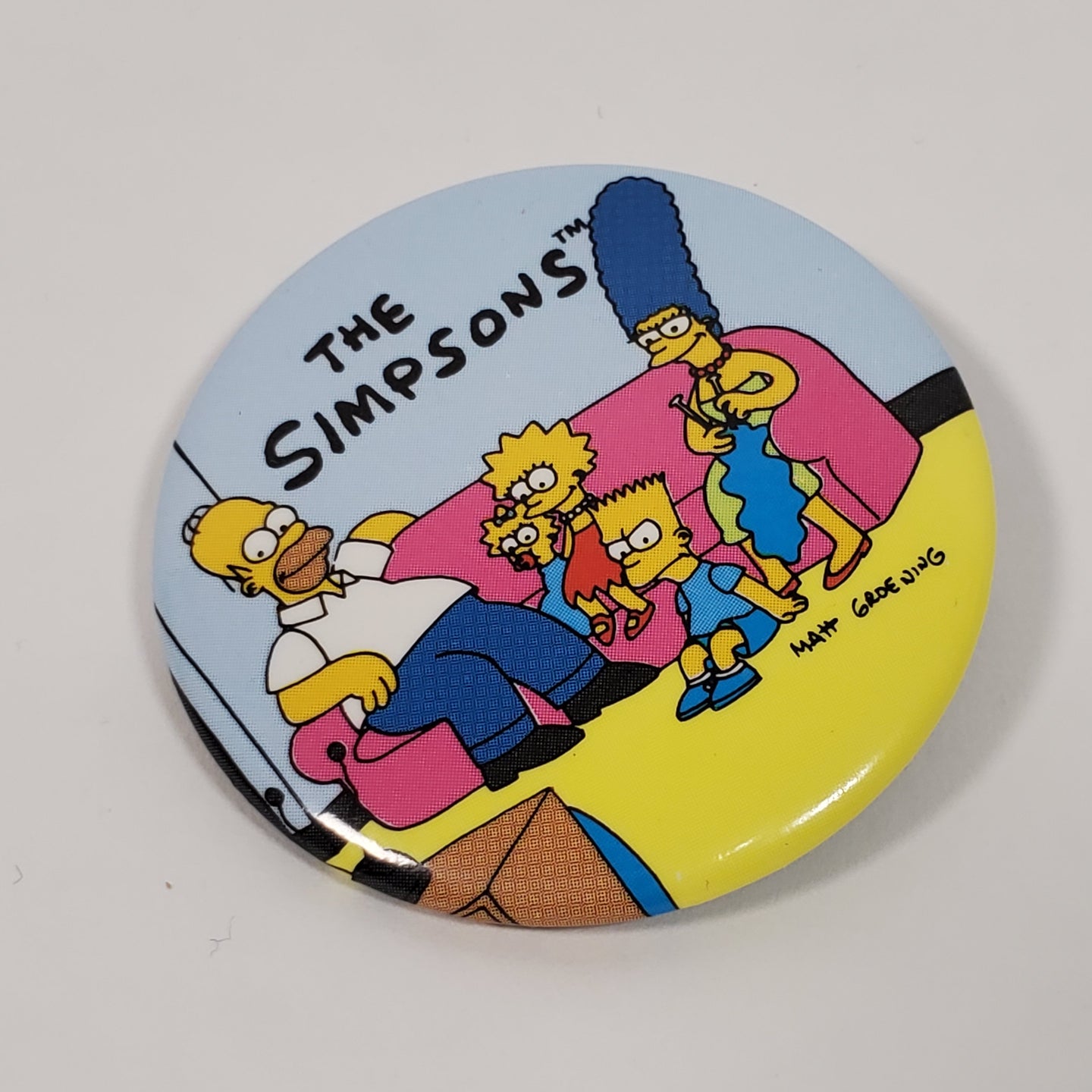 Vintage 1989 The Simpsons Button 20th Century Fox