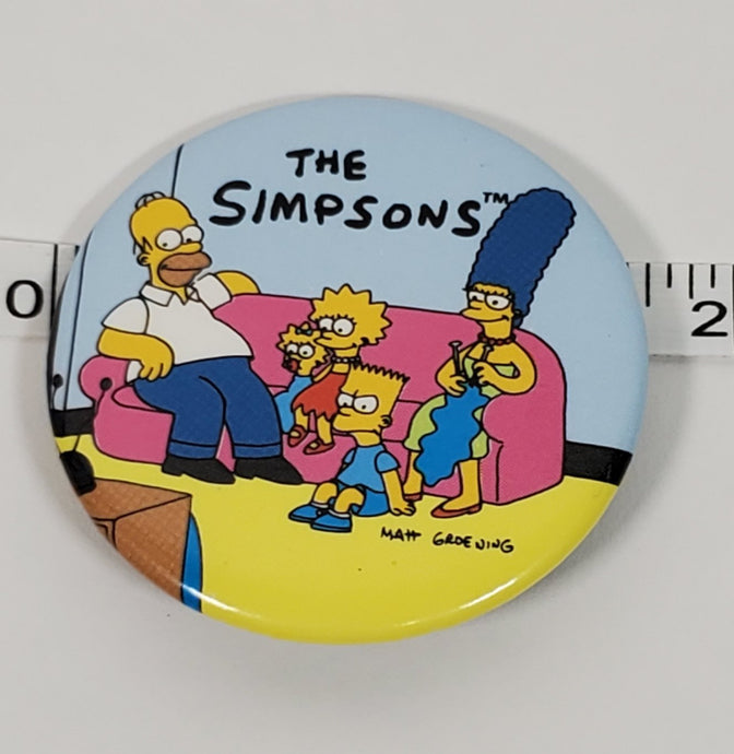 1980s The Simpsons Button Pin