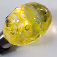 Load image into Gallery viewer, Art Glass Wine Stopper Hand Blown Glass Engraved by Artist
