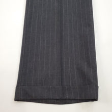 Load image into Gallery viewer, Hart Schaffner Marx Men’s Gray Striped Virgin Wool Suit Sz 42R Pants W38&quot;
