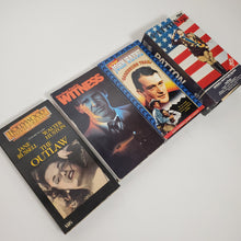 Load image into Gallery viewer, VHS Movie Lot The Outlaw  Witness Sagebrush Trail &amp; Patton
