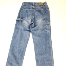 Load image into Gallery viewer, Vintage 90&#39;s High Rise Cargo Jeans 100% Cotton Size 10 Waist 30&quot; Made in USA
