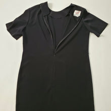 Load image into Gallery viewer, Vintage Short Sleeve Shift Dress, Black Size 12 Made in the USA by Caron Chicago
