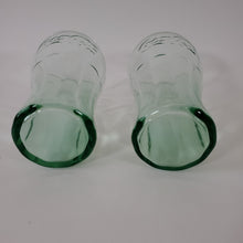 Load image into Gallery viewer, Vintage Coca-Cola Green Glass Set of 2  6” Tall

