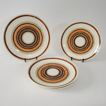 Load image into Gallery viewer, Vintage Cavalier Ironstone Santa Fe Dish Set 4 Dinner Plates &amp; 1 Serving Platter
