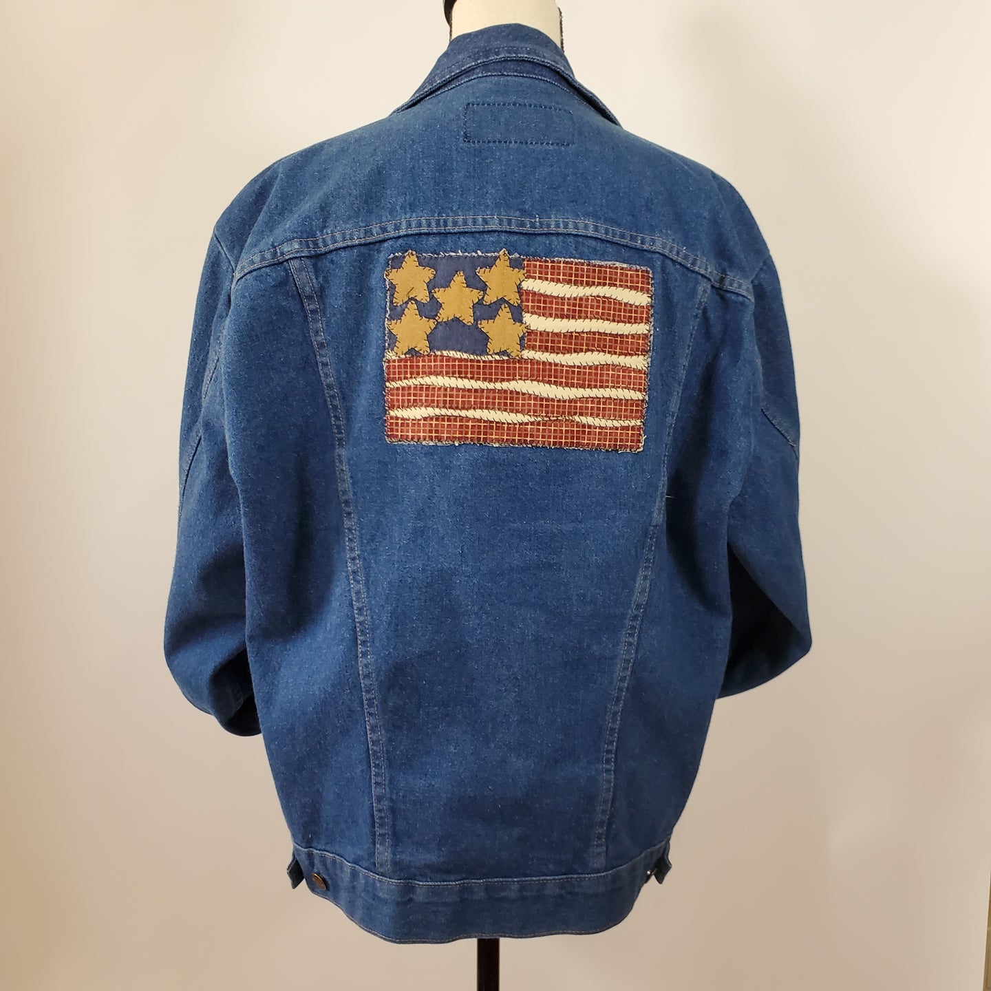 Vintage Wrangler Denim Trucker Jacket 100% Cotton Size Large
