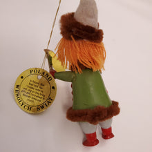 Load image into Gallery viewer, Vintage 1981 Poland Star Boy Christmas Wooden Ornament
