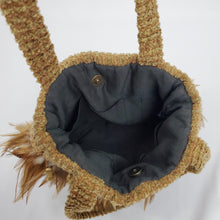 Load image into Gallery viewer, Vintage Feathers and Tassels Tote Double Handles
