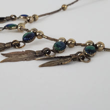 Load image into Gallery viewer, Vintage Native American 925 Bib Necklace with Azurite &amp; Malachite
