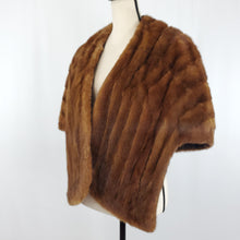 Load image into Gallery viewer, Vintage Mink Stole with Pockets Brown by Carl&#39;s San Antonio
