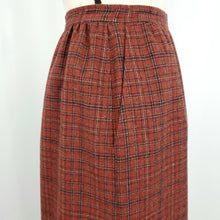 Load image into Gallery viewer, Vintage Plaid Wool Skirt Suit Dark Academia Aesthetic Size Small
