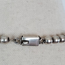Load image into Gallery viewer, Vintage Native American Silver Bead Necklace 21-3/4&quot;  Stamped TN-49/925
