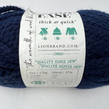 Load image into Gallery viewer, Lion 640-110 Wool-Ease Thick &amp; Quick Yarn  Navy
