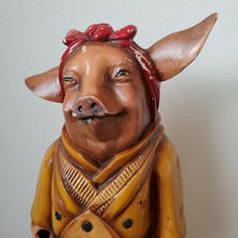 Load image into Gallery viewer, Vintage Mrs Pig Chef Large Statue Kitchen Restaurant Decor
