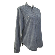 Load image into Gallery viewer, Gap Polka Dot Chambray Button Up Shirt 100% Cotton Size Medium

