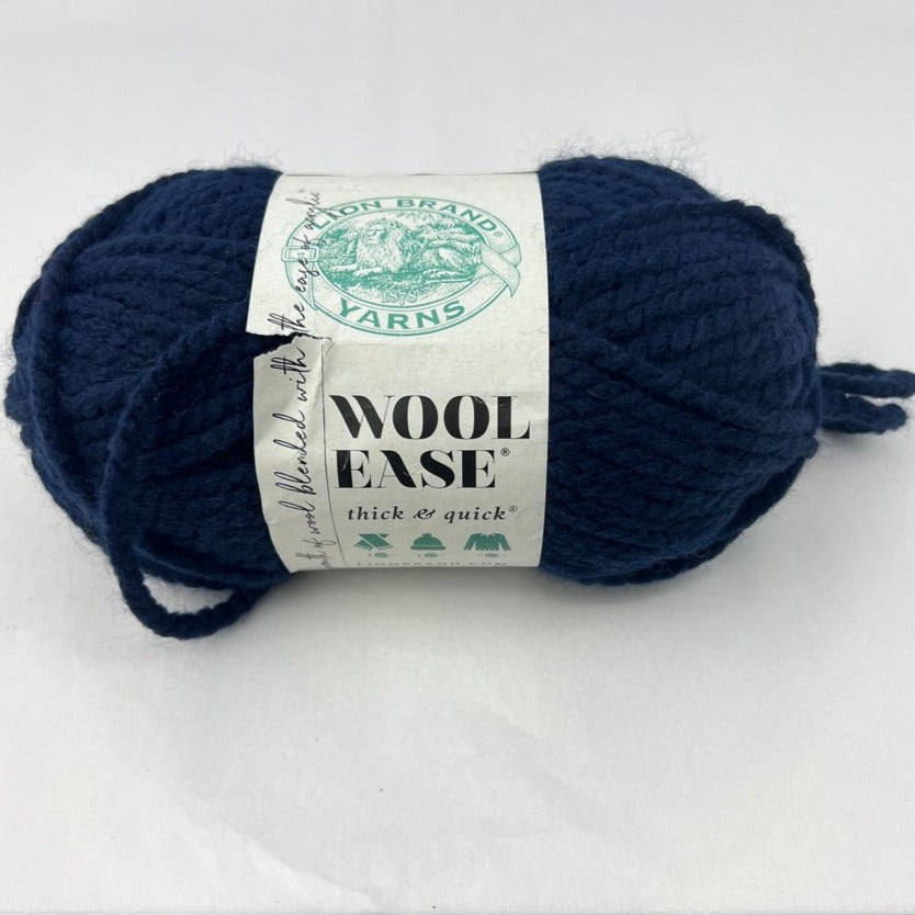Lion 640-110 Wool-Ease Thick & Quick Yarn  Navy