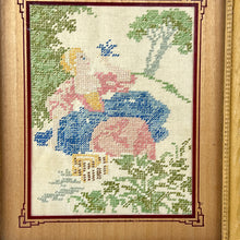 Load image into Gallery viewer, Vintage Framed Needlepoint Set of 2
