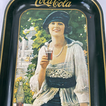 Load image into Gallery viewer, Vintage Coca-Cola Serving Tray Woman Drinking Coke 18.5&quot; x 8.5&quot;
