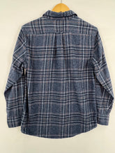 Load image into Gallery viewer, Eddie Bauer Blue Plaid Flannel Shirt 100% Cotton Size Medium
