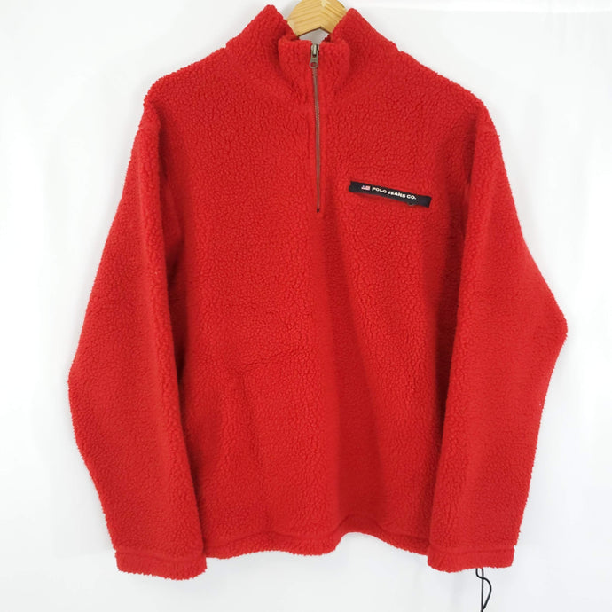 90s Polo Fleece Pullover 3/4 zip  Size Medium