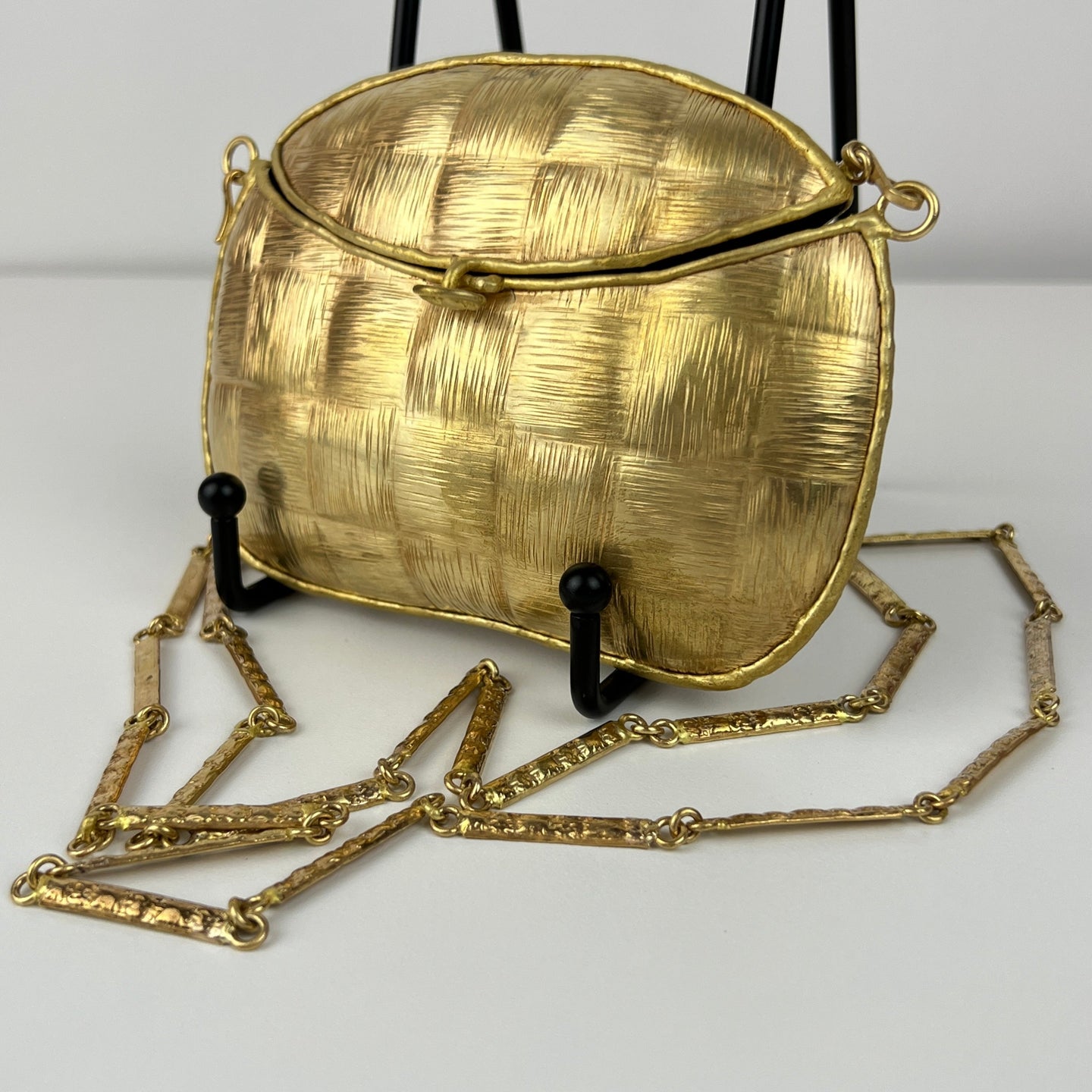 Vintage brass evening bag