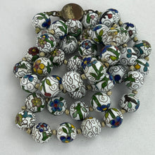 Load image into Gallery viewer, Early Export Cloisonne Porcelain Bead Necklace
