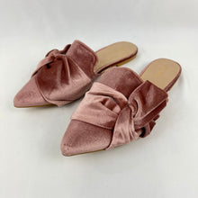 Load image into Gallery viewer, Aldo Pink Velvet Mules Flats Size US/7 UK/4.5 EU/37.5
