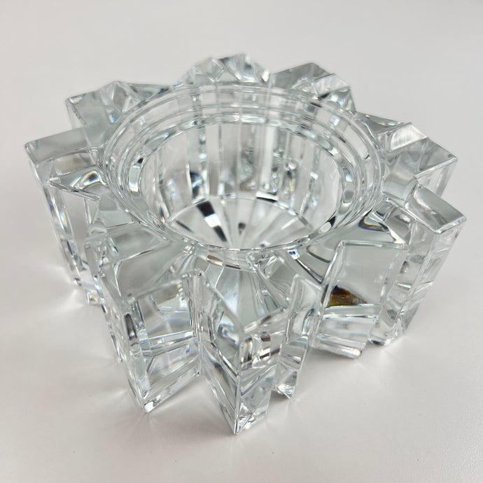 Mikasa Crystal Star Pointed Flat Candle Holder
