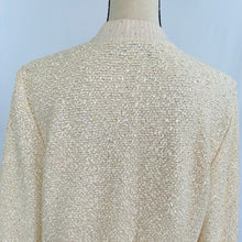 Load image into Gallery viewer, St John Evening Sequin Knit Ivory Pullover Sweater Size 10
