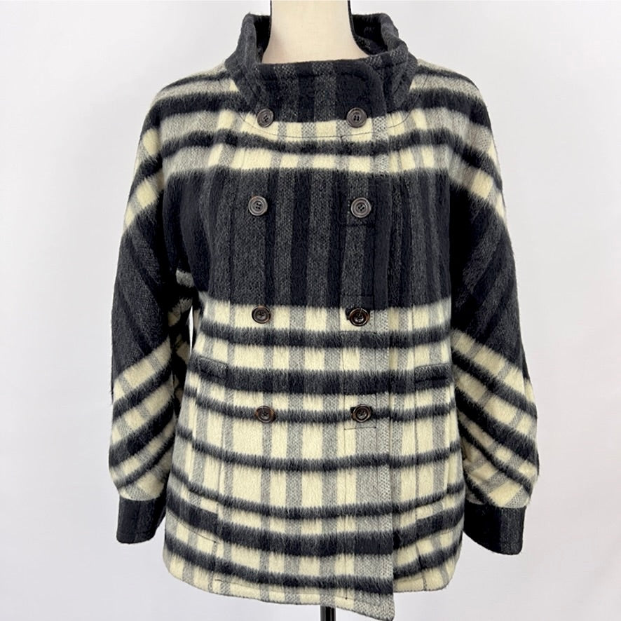 Marc by Marc Jacobs Plaid Wool Mohair Coat Size Large
