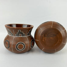 Load image into Gallery viewer, Southwest Art Pottery Handmade Mexican Folk Art Signed Set of 2
