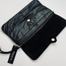 Load image into Gallery viewer, Franchi Collection Black Leather Clutch
