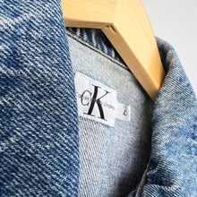 Load image into Gallery viewer, 90s Calvin Klein Cropped Denim Biker Vest Size Large

