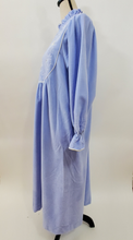 Load image into Gallery viewer, Vintage Vanity Fair Long Nightgown w Long Ruffle Puff Sleeves &amp; Pockets Size M
