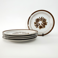 Load image into Gallery viewer, Vintage Brown Monterrey Stoneware MSI Japan 10.25&quot; Dinner Plate Set of 5
